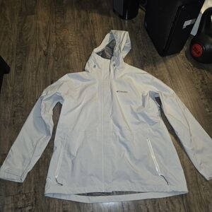 Columbia Women's Light Gray Hooded Ski Jacket